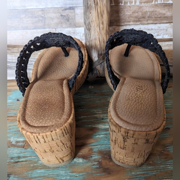 Grazie Sugar Skull Cork Wedges - Picture 6 of 11